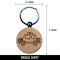 Police Cop Car Vehicle Automobile Engraved Wood Round Keychain Tag Charm